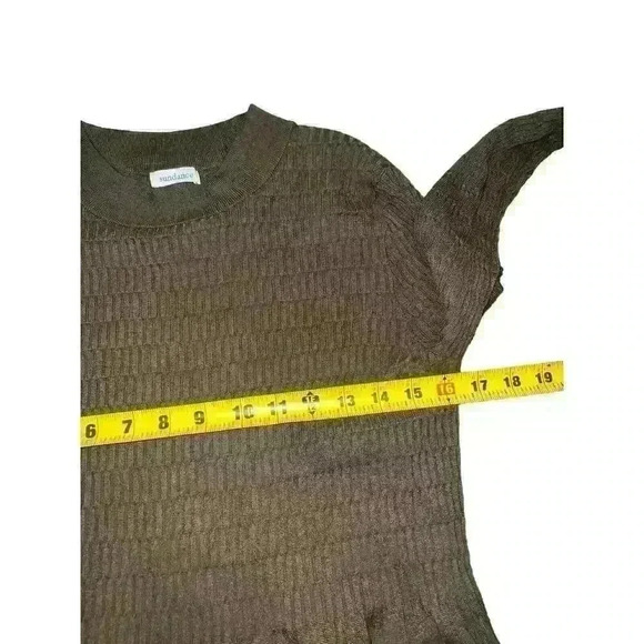 SUNDANCE $128 Nature’s Hue Olive Green Stretch Smocked Dress Size Petite Medium - Picture 5 of 8